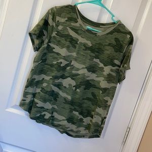 Old Navy- Women’s Everywear Green Camo Shirt